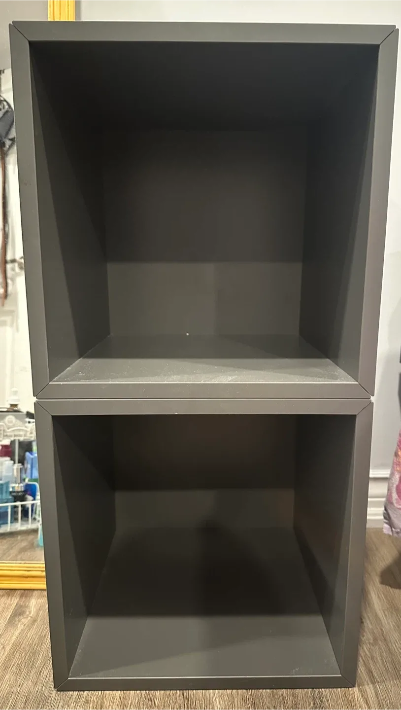 Grey Stackable Cube Shelves thumbnail