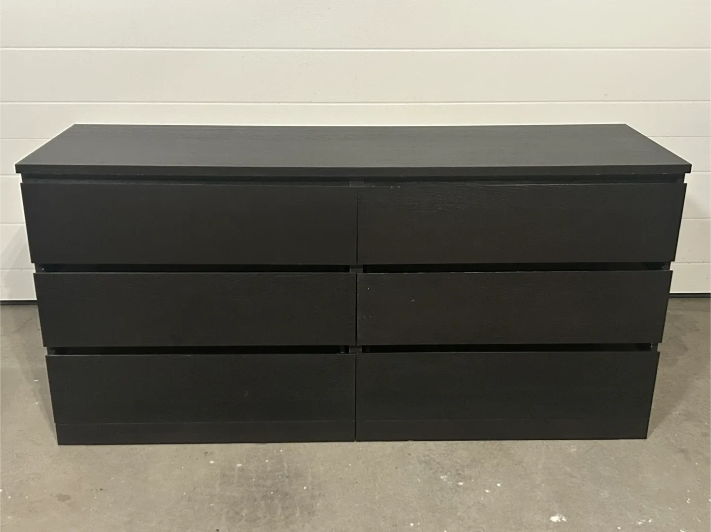 IKEA MALM dresser 6 drawers black brown thumbnail