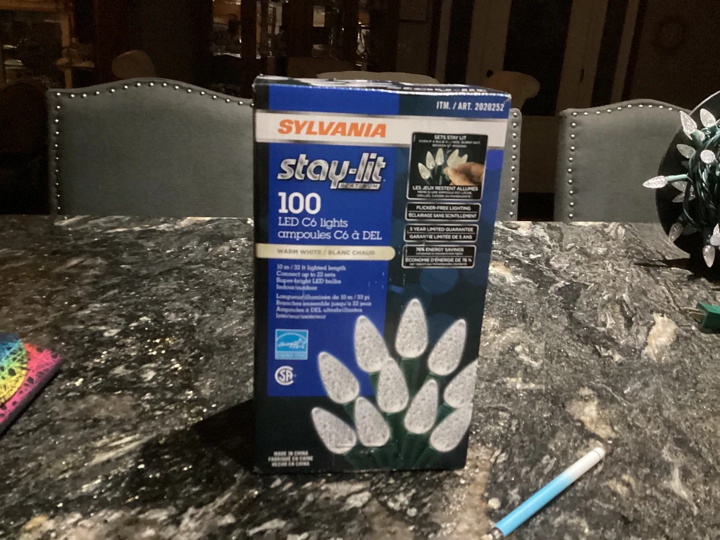 Sylvania Stay-Lit 100 LED C6 Lights - Warm White