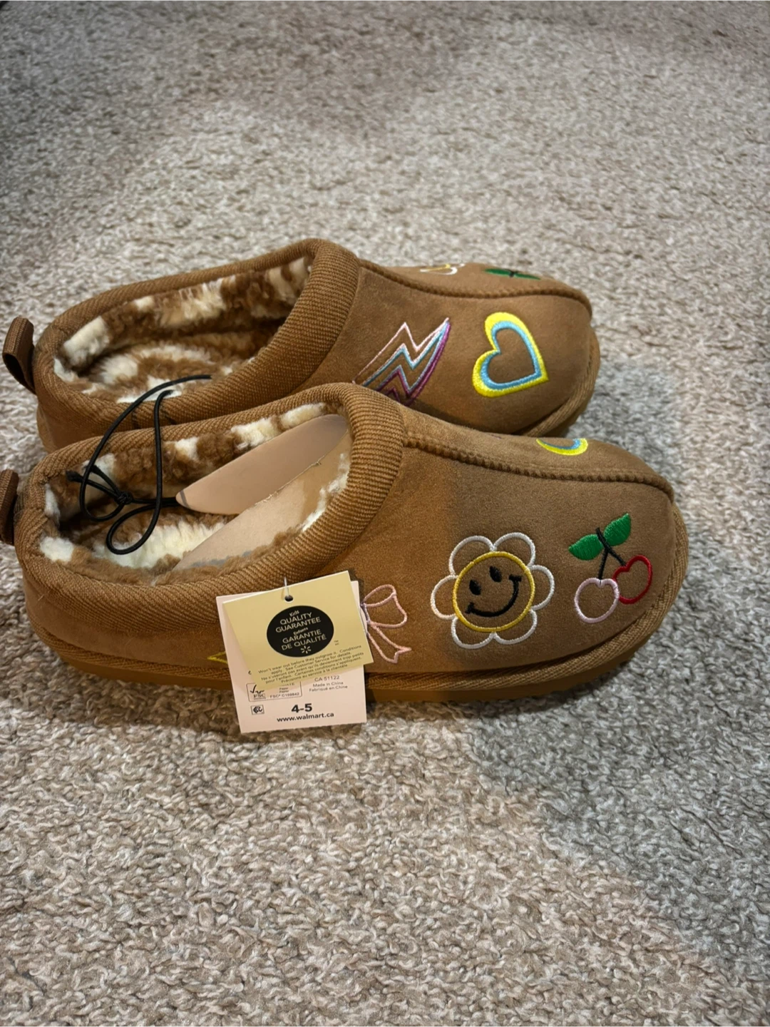 Brown Slippers Size 4-5
