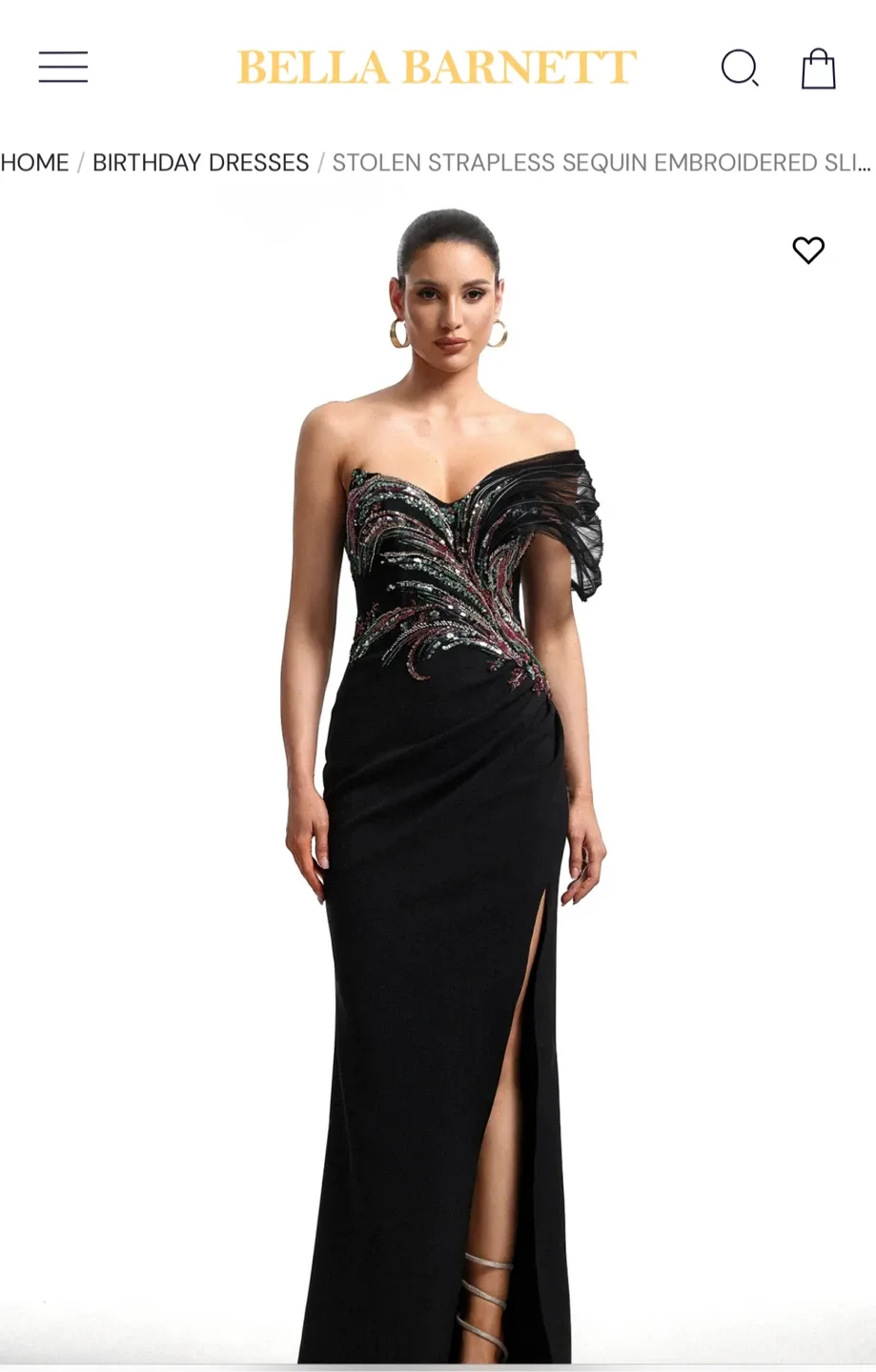 Bella Barnett Strapless Sequin Dress