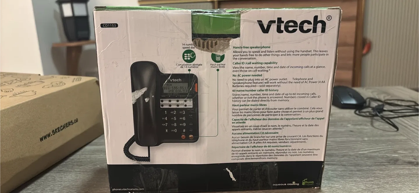 VTech CD1153-BK Corded Speakerphone - Black image indicator(3)
