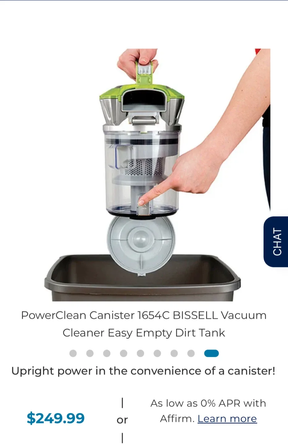 Bissell PowerClean Canister 1654C Vacuum image indicator(5)