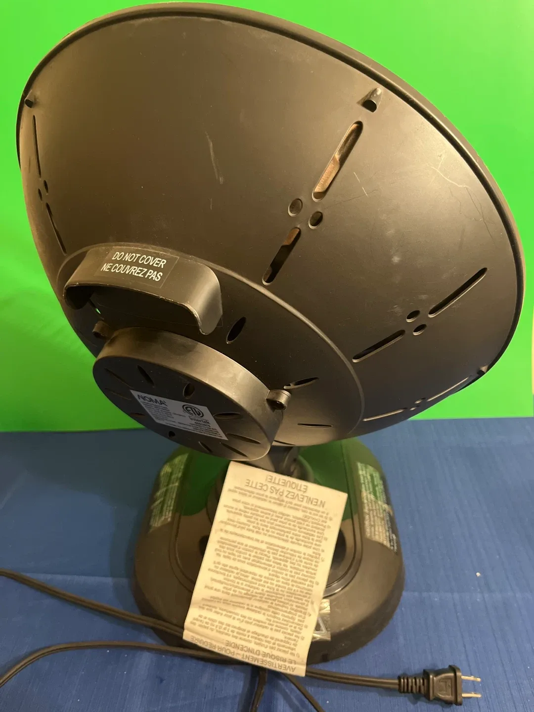 NOMA Black Portable Heater image indicator(4)