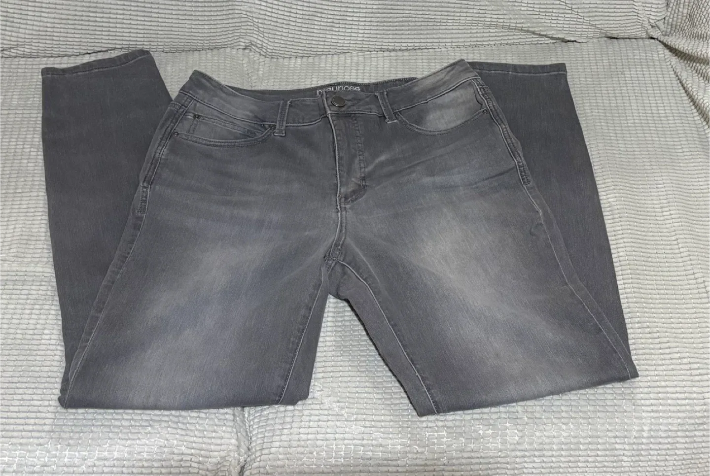 Maurices Gray Denim Jeans - Size 12 Long image indicator(3)
