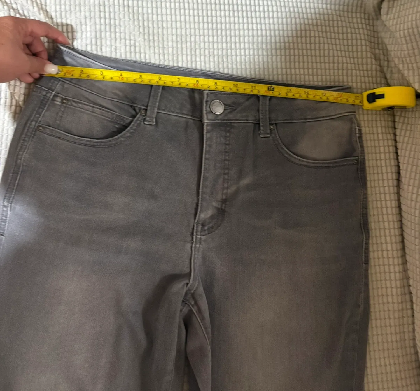 Maurices Gray Denim Jeans - Size 12 Long image indicator(7)
