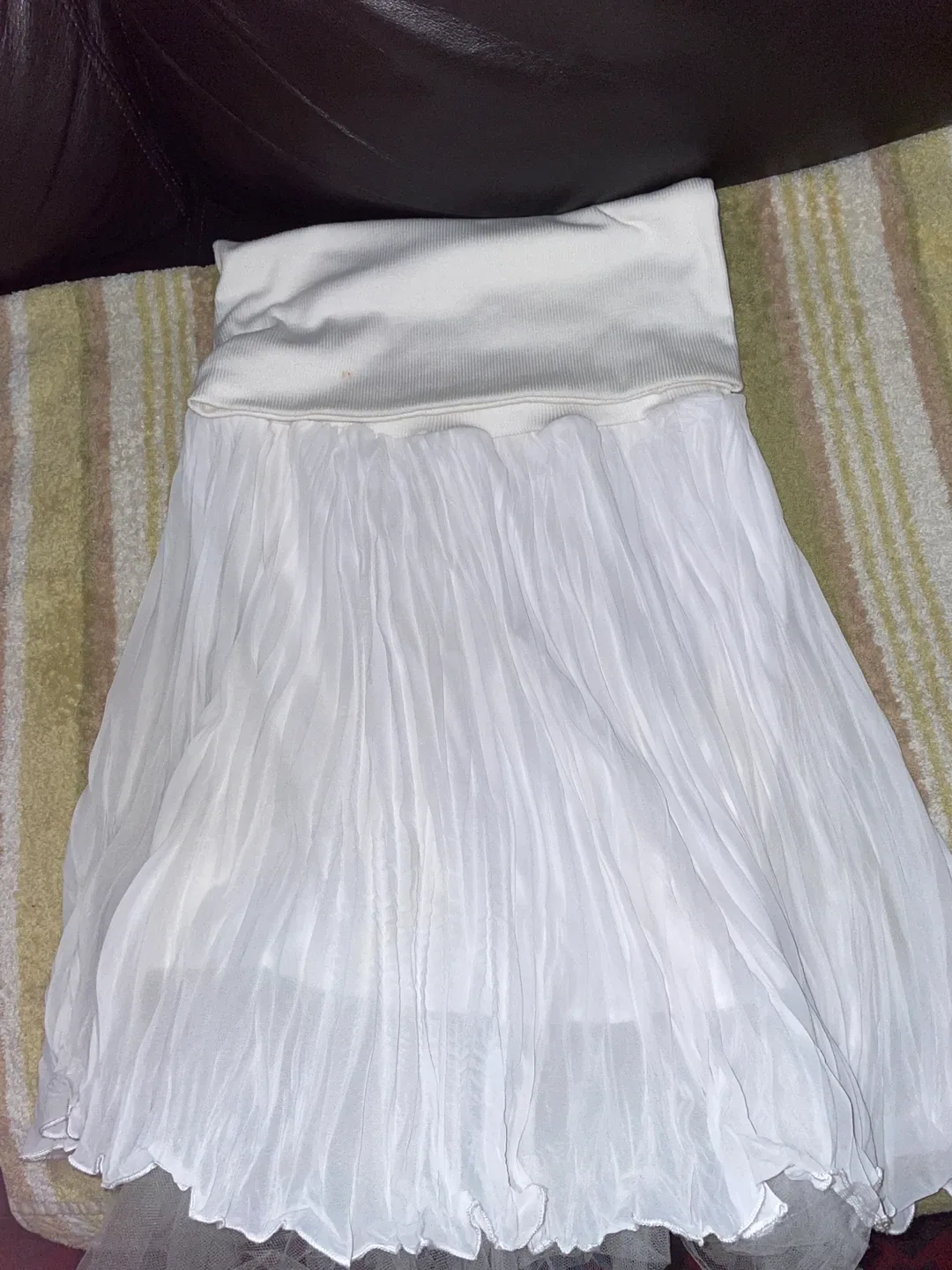 White Chiffon Skirt