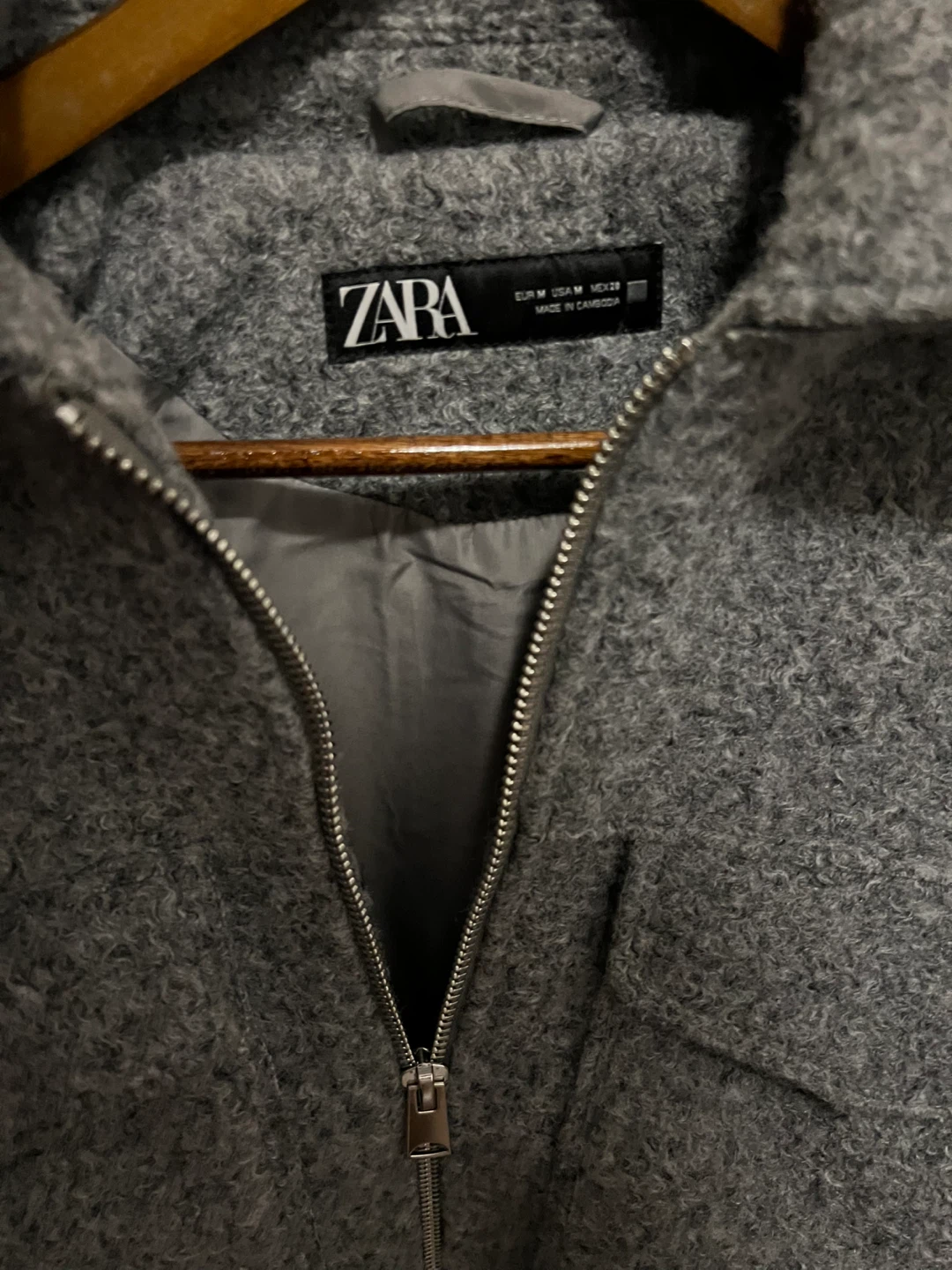 Zara Wool Blend Cropped Jacket - Size M - photo 3