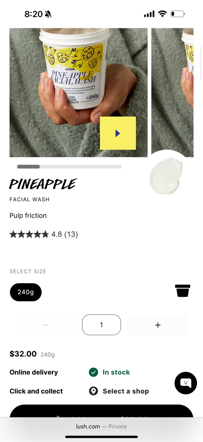Lush Pineapple Facial Wash (240g) image indicator(3)