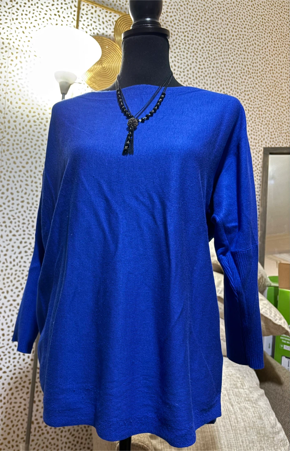 Cable & Gauge Blue Sweater - Size L - photo 2