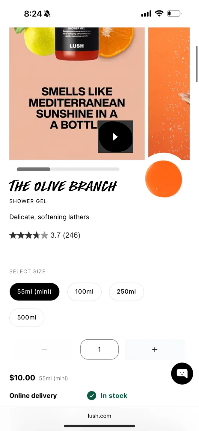 Lush Shower Gel - Grass & The Olive Branch (55ml) image indicator(5)