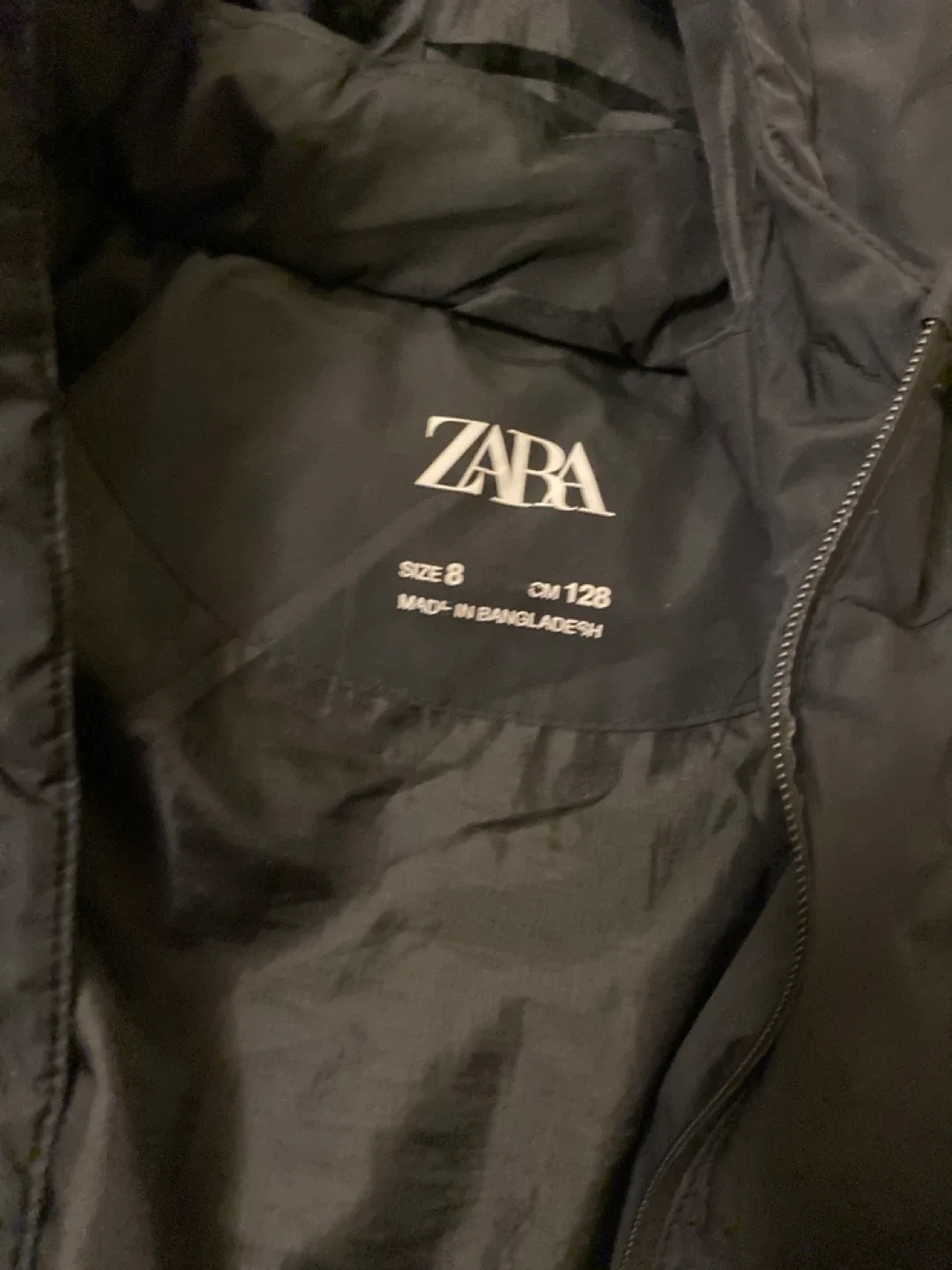 ZARA Black Puffer Jacket - Size 8 image indicator(3)