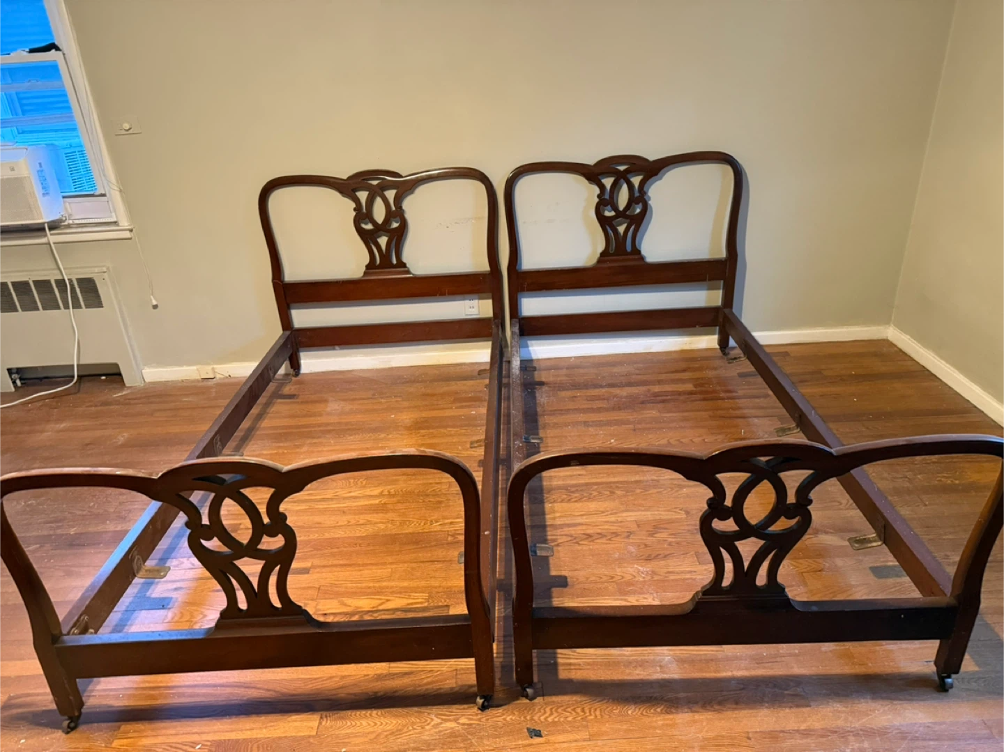 Two Wooden Bed Frames