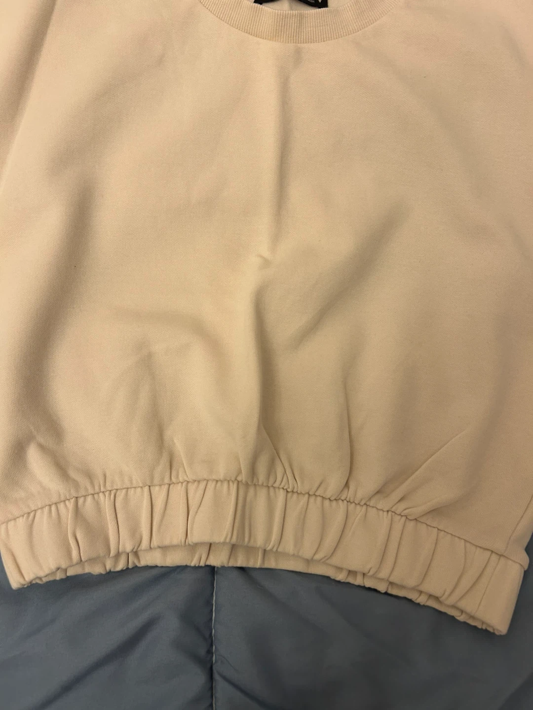 Zara Beige Cropped Sweatshirt - Size M - photo 2