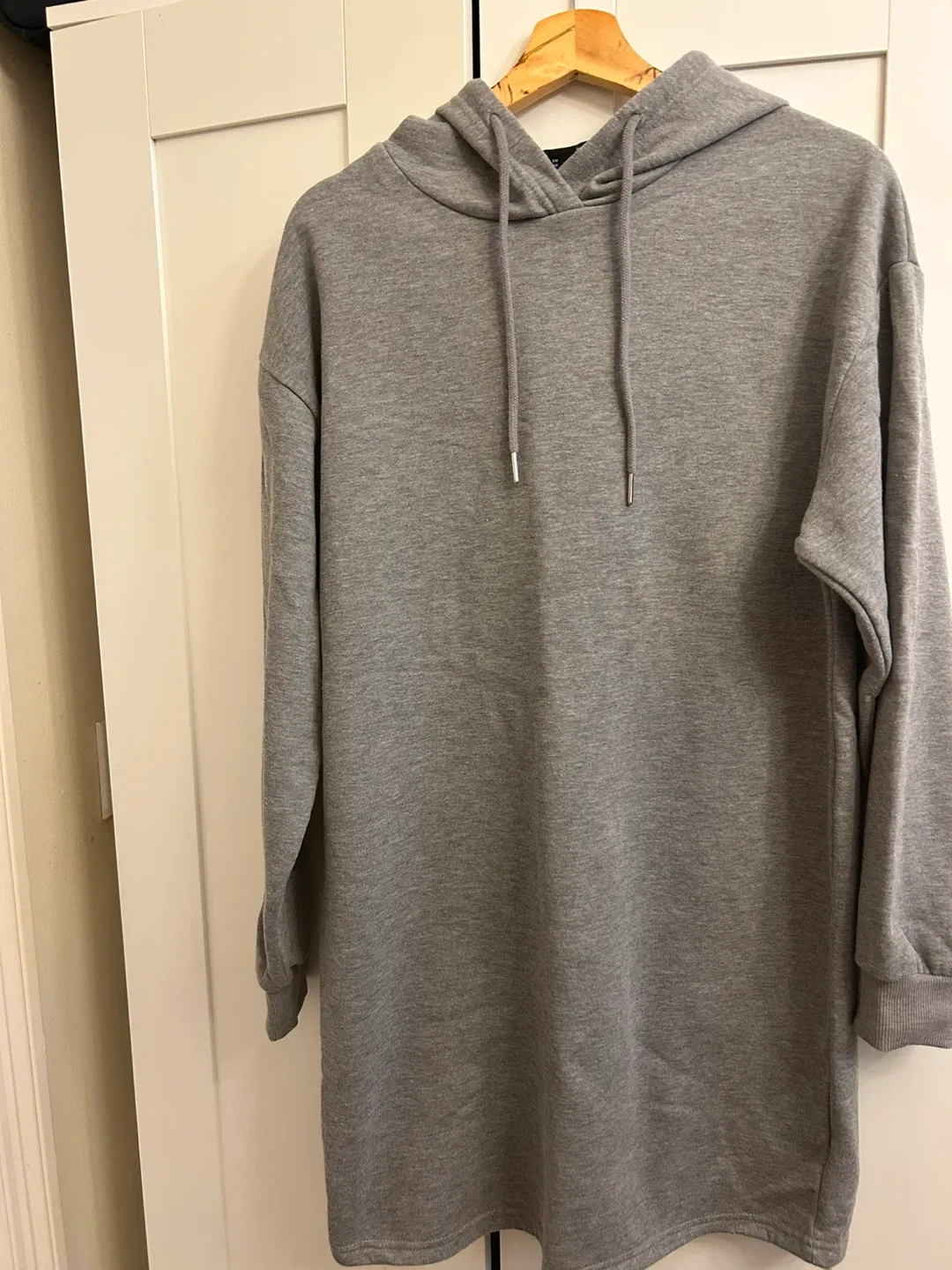 Forever 21 Grey Hoodie Dress - Size M thumbnail
