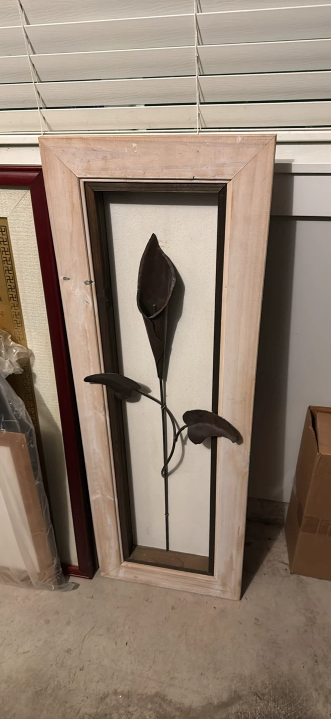 Framed Metal Calla Lily Wall Art