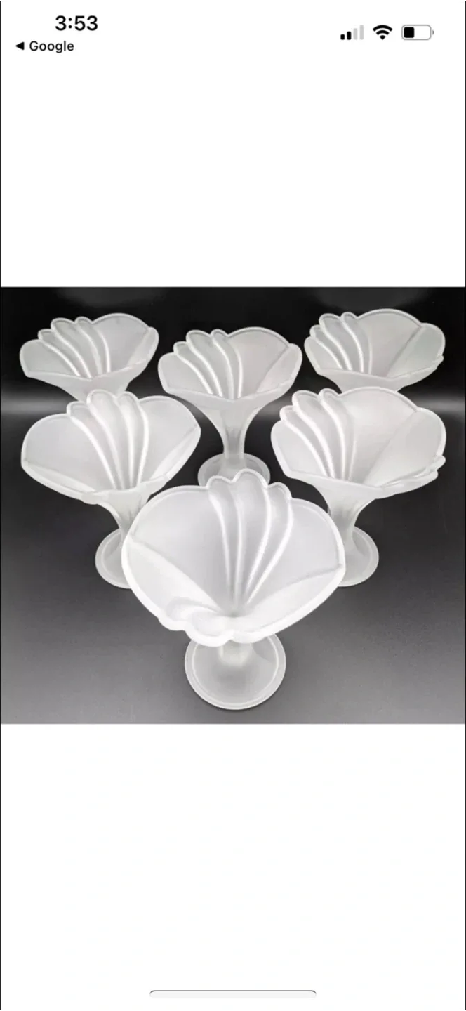 Vintage frosted glasses , Italy image indicator(2)