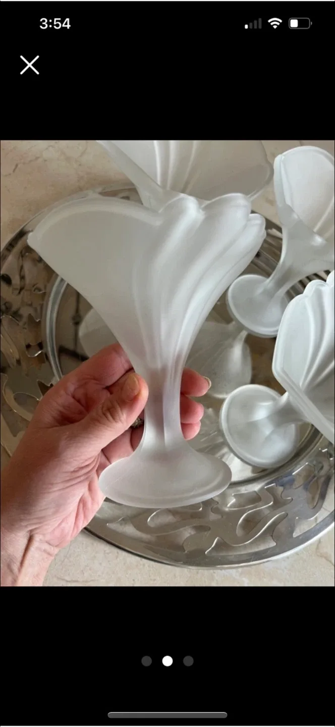 Vintage frosted glasses , Italy image indicator(4)