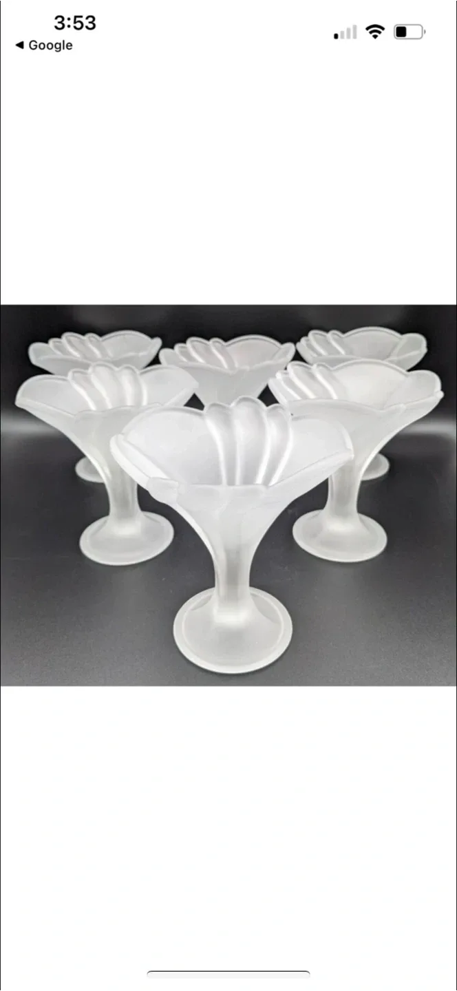 🥕 Vintage frosted glasses , Italy thumbnail