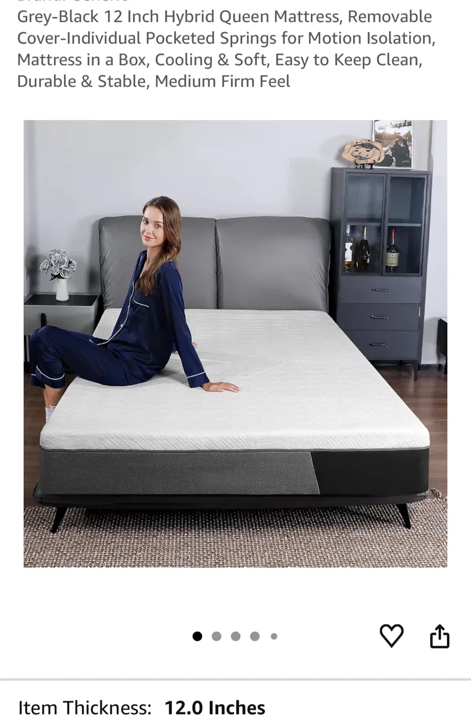 Queen Size 12 Inch Hybrid Mattress - New in Box! image indicator(2)