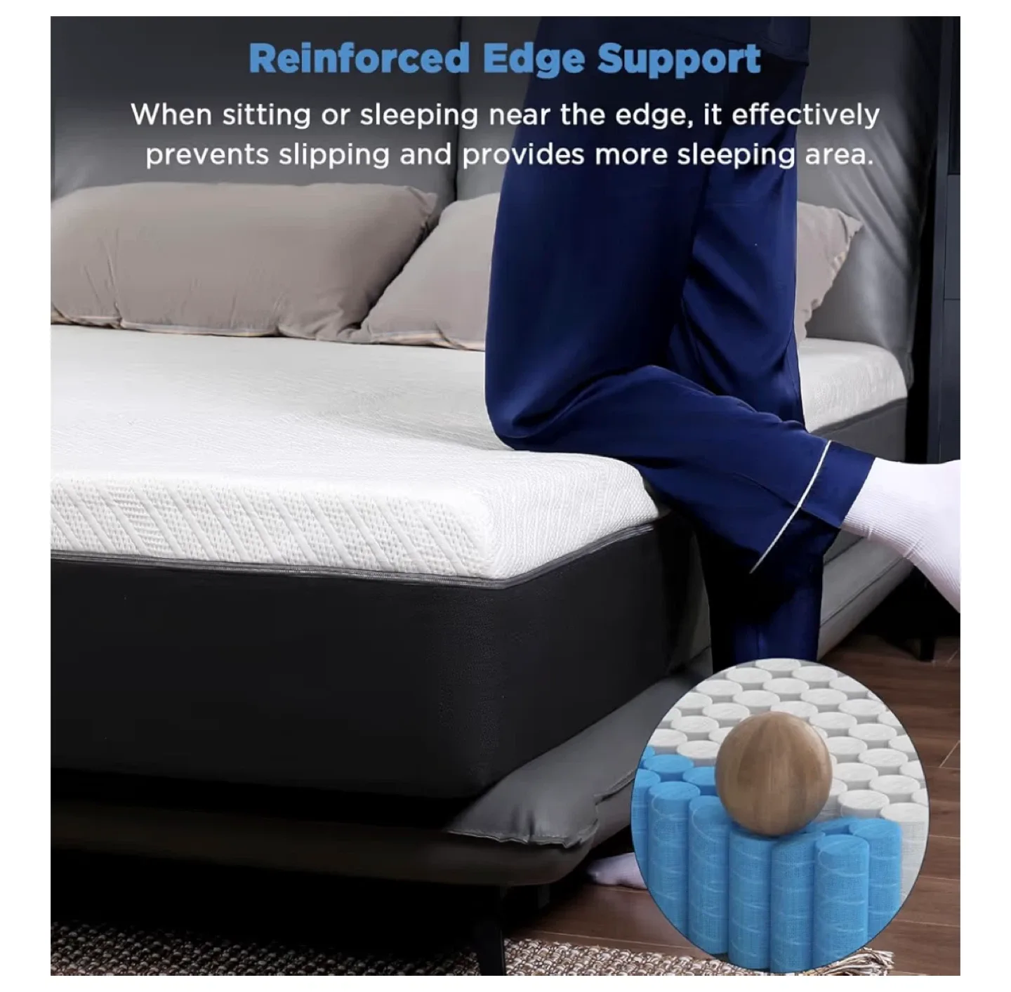 Queen Size 12 Inch Hybrid Mattress - New in Box! image indicator(8)