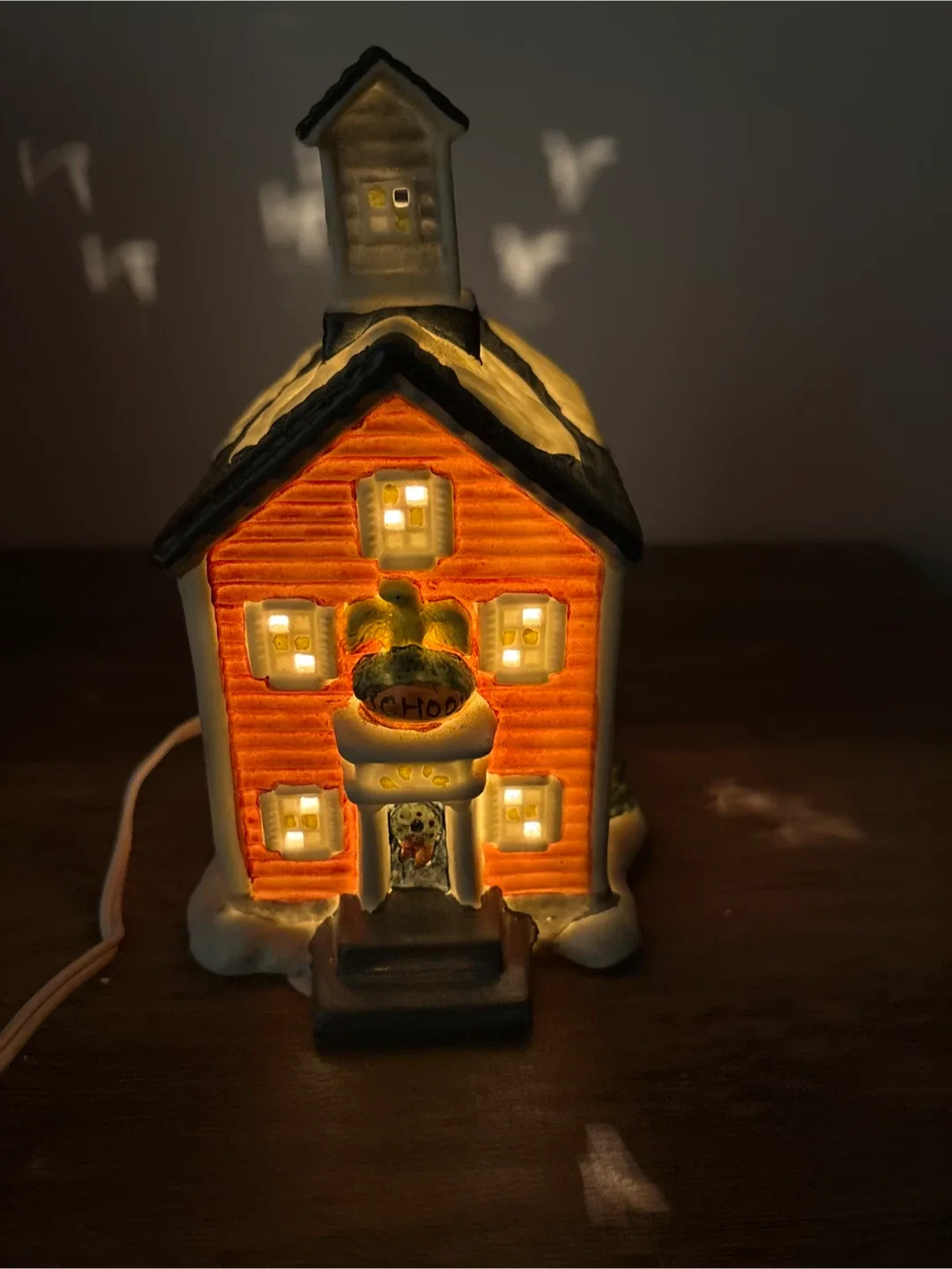 Christmas Village Light Up School House image indicator(6)
