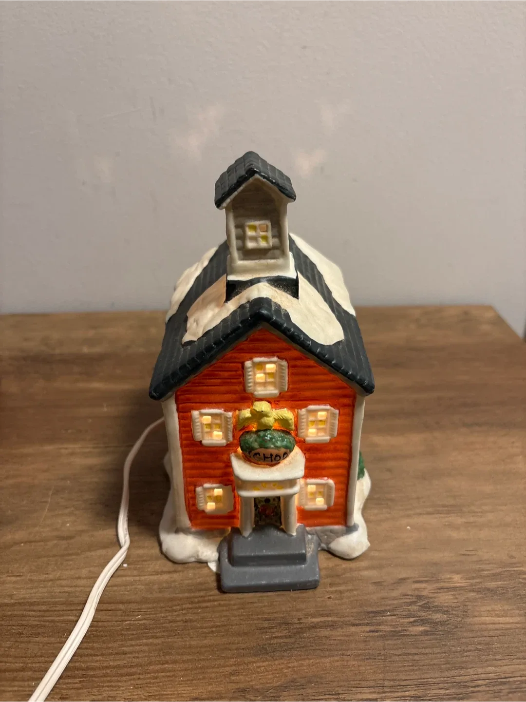 Christmas Village Light Up School House image indicator(7)