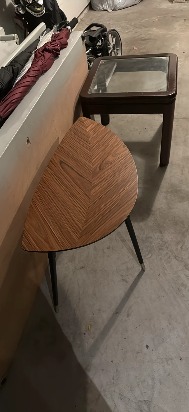 Triangle Side Table - Wood Finish