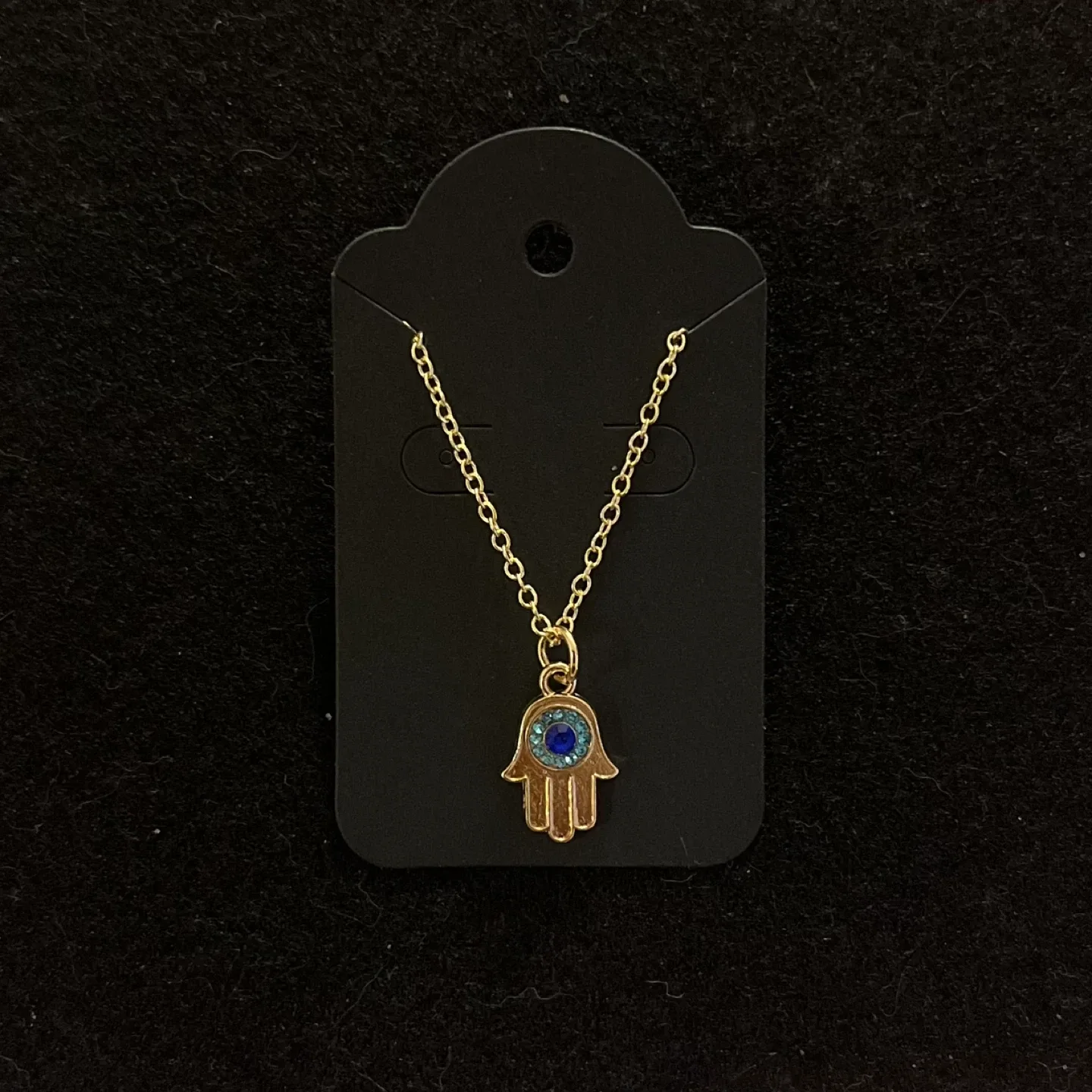 Hamsa Hand Necklace - 14k Gold thumbnail