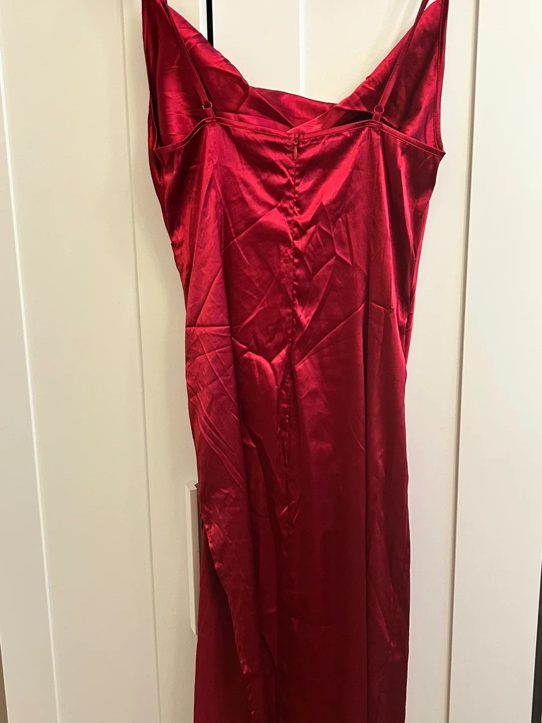 Shein Red Satin Dress - Size L image indicator(3)