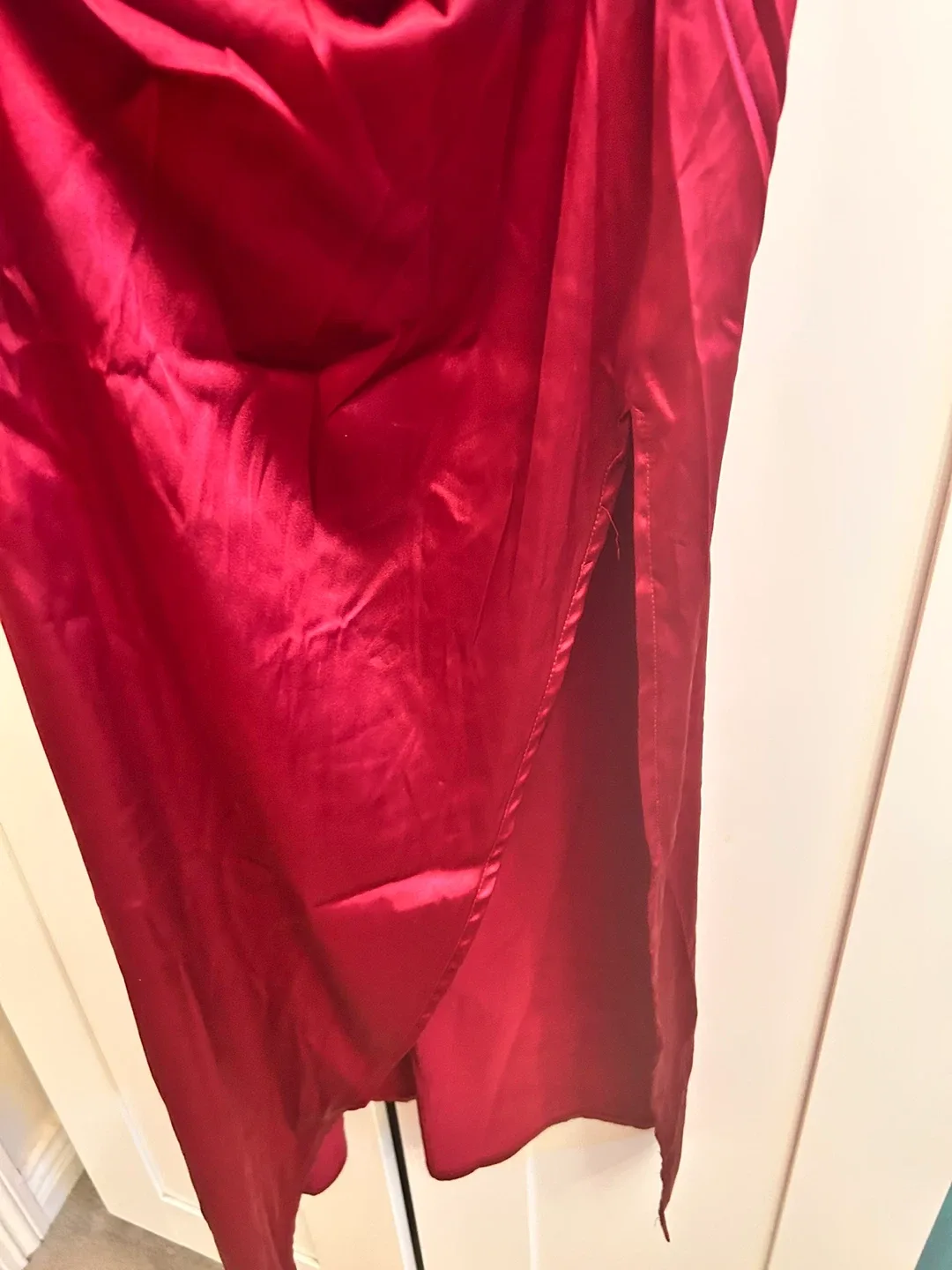 Shein Red Satin Dress - Size L image indicator(5)