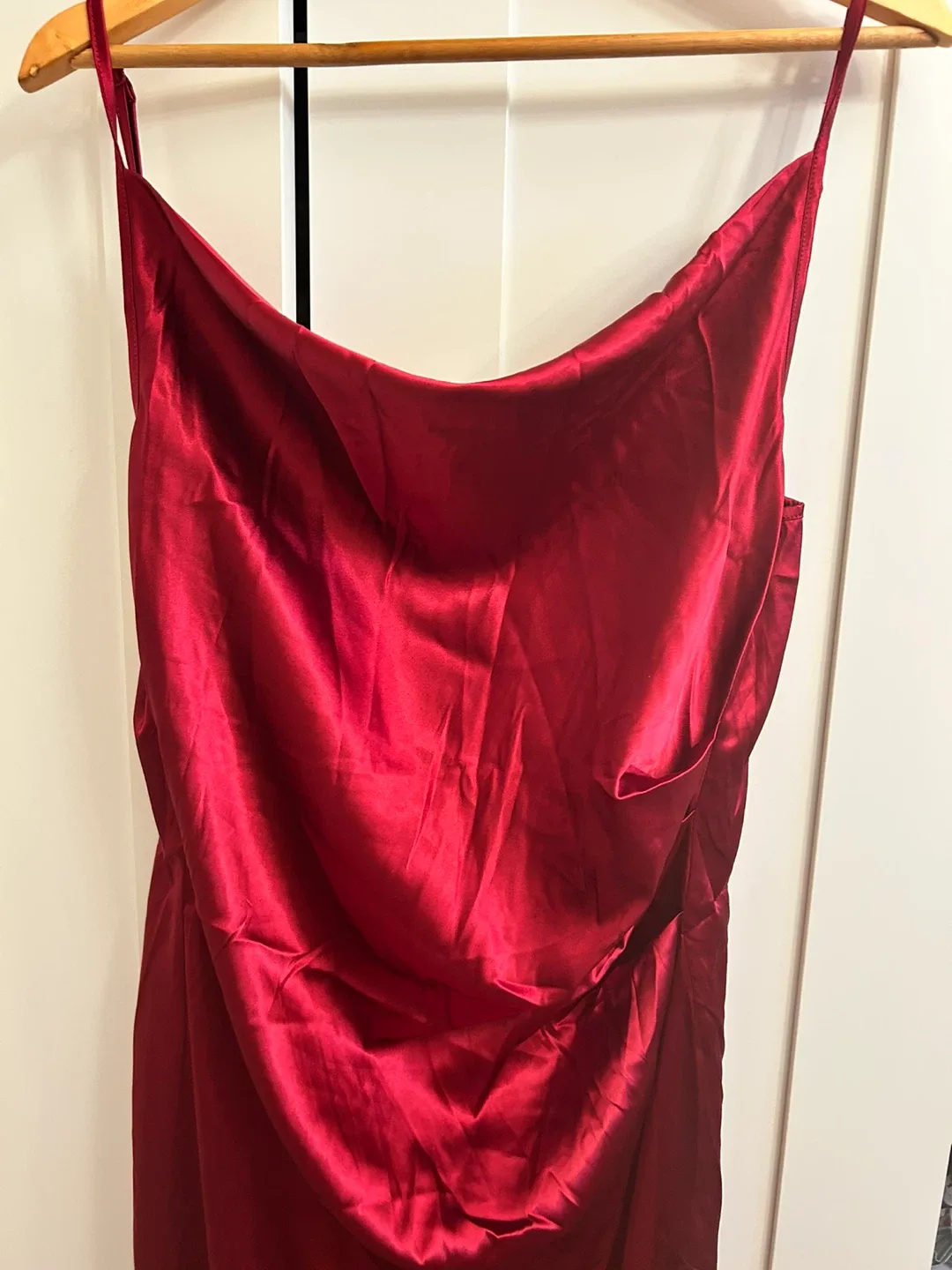 Shein Red Satin Dress - Size L image indicator(4)