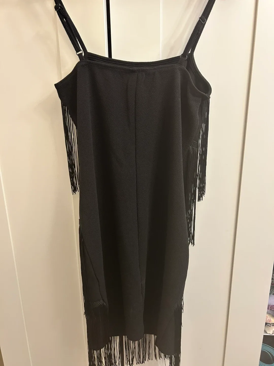 Shein Black Fringe Dress - Size M image indicator(2)