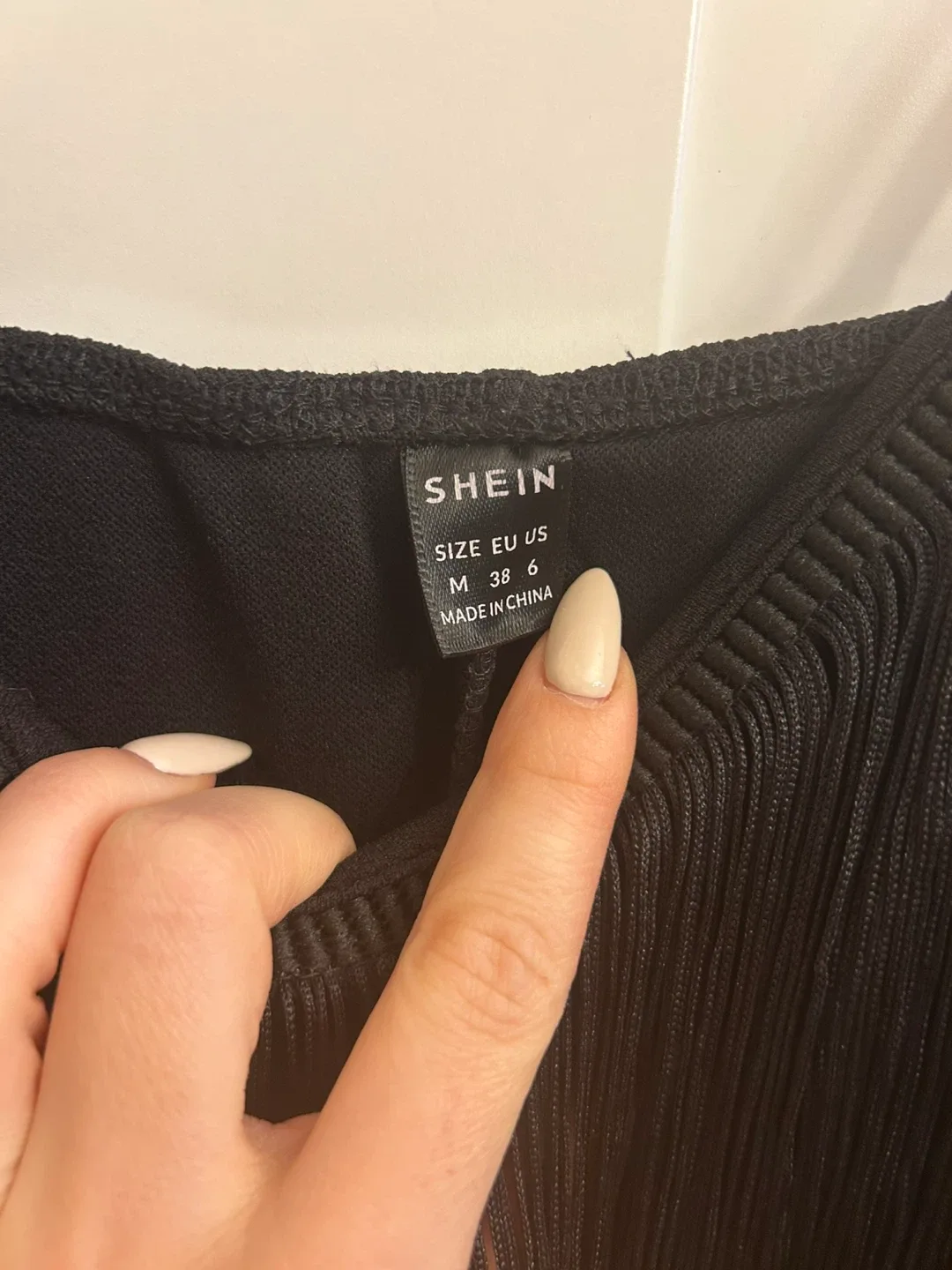 Shein Black Fringe Dress - Size M image indicator(3)