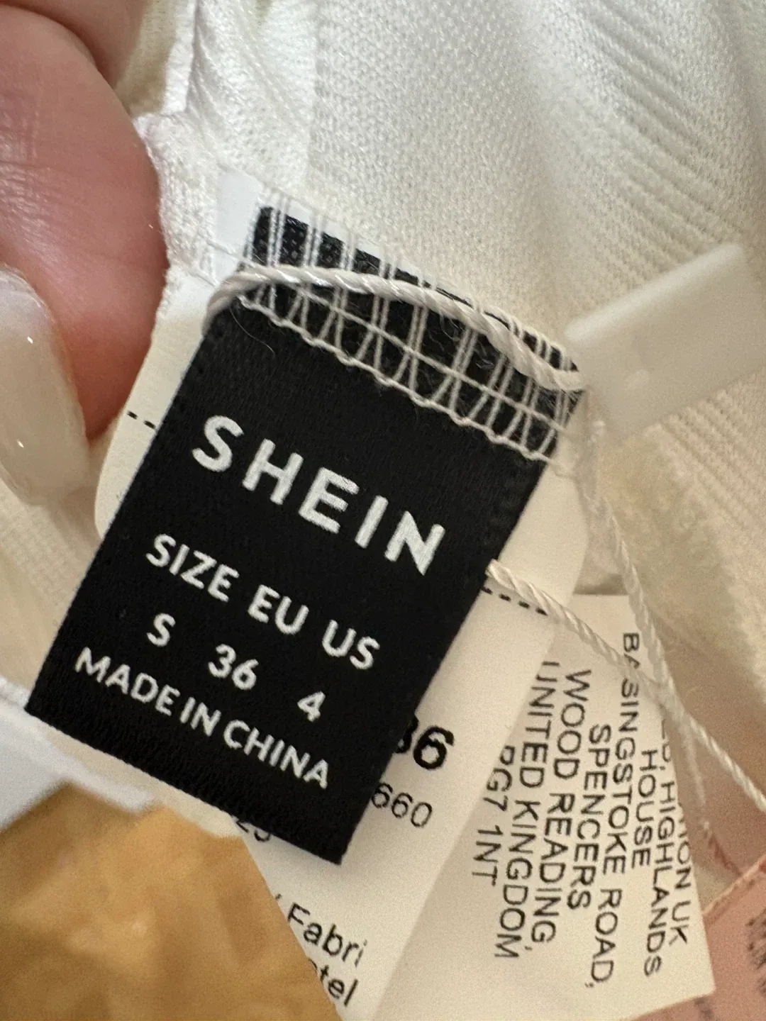 Shein White Long Sleeve Top - Size S image indicator(4)