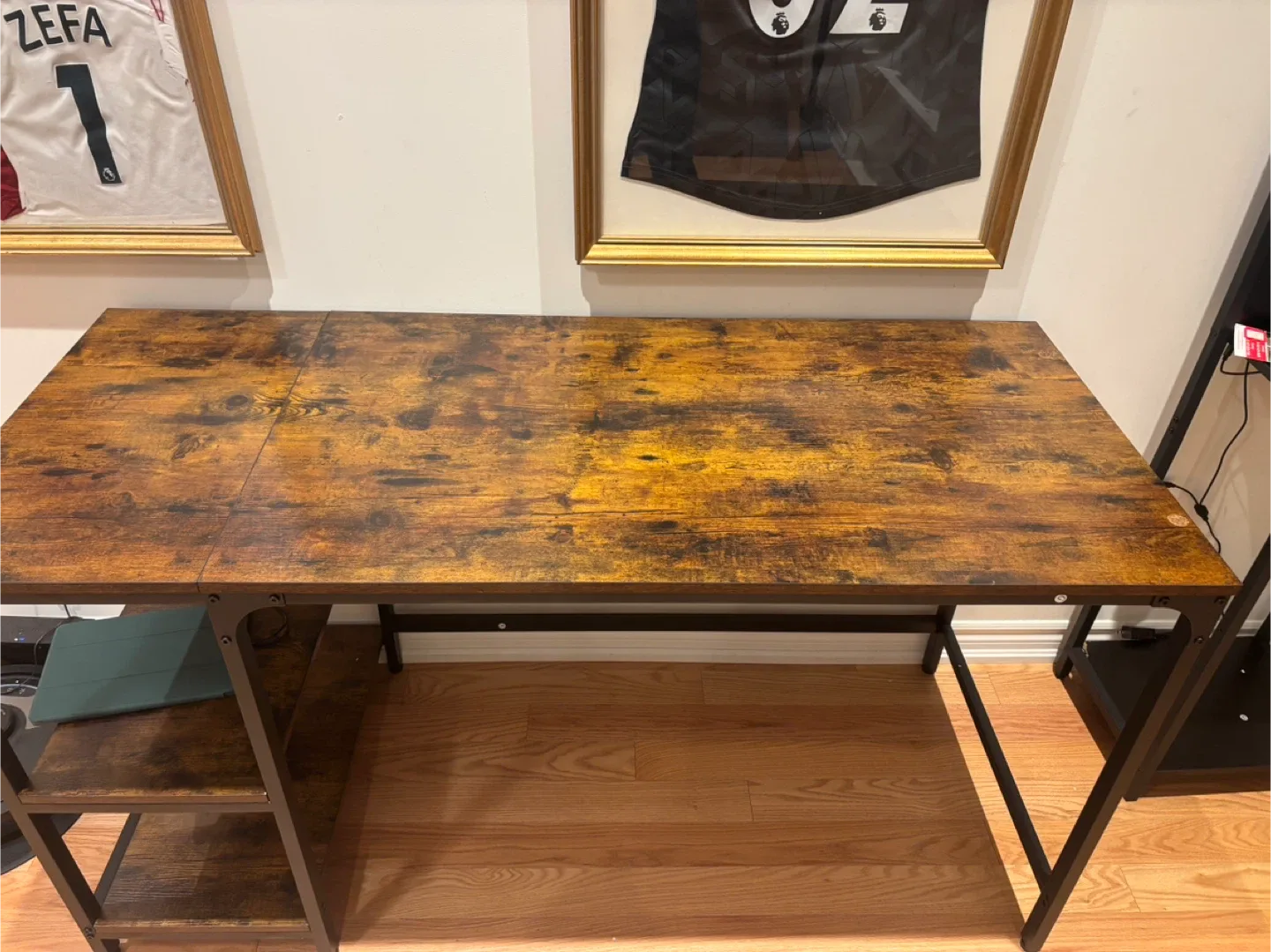 Rustic Brown Desk with Shelves- image indicator(6)