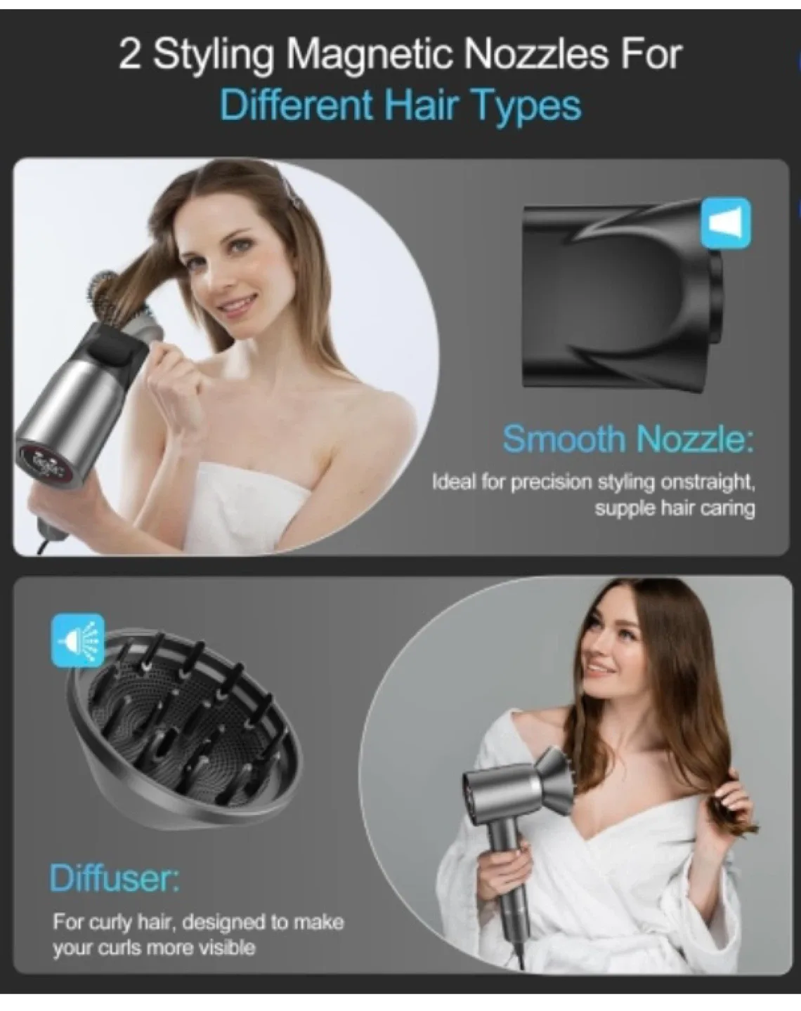 New Cosy Companions Negative Ionic Blow Dryer with 150000 RPM image indicator(4)