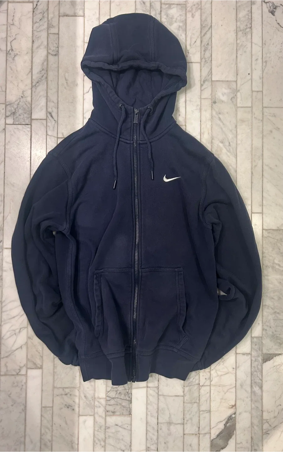 Nike Navy Blue Full Zip Hoodie - Size Small