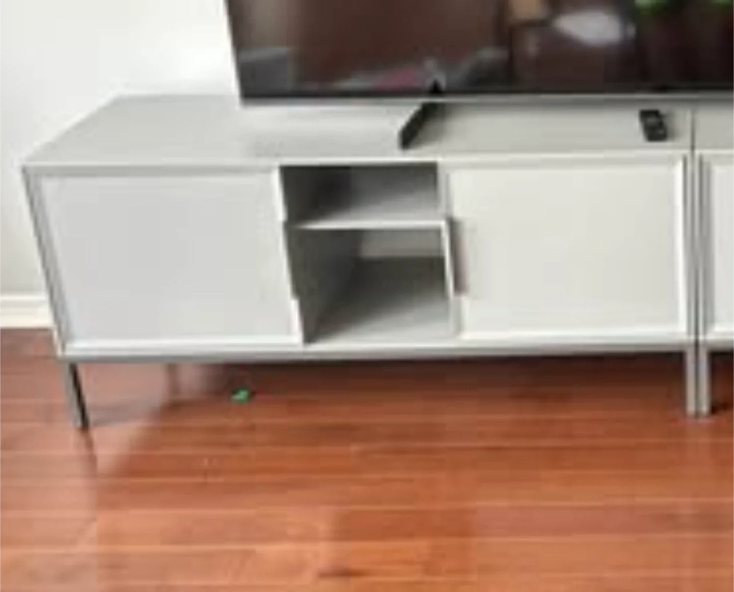 Grey TV Stand with Storage