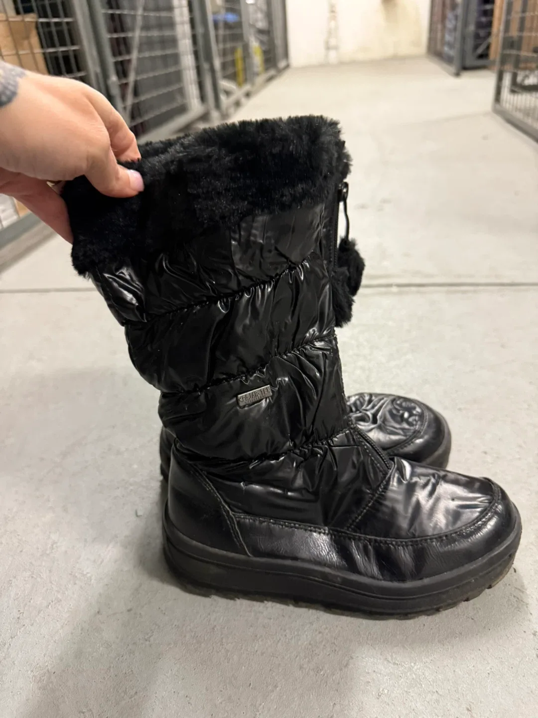 Pajar kids youth Black Winter Boots size 1.5 thumbnail