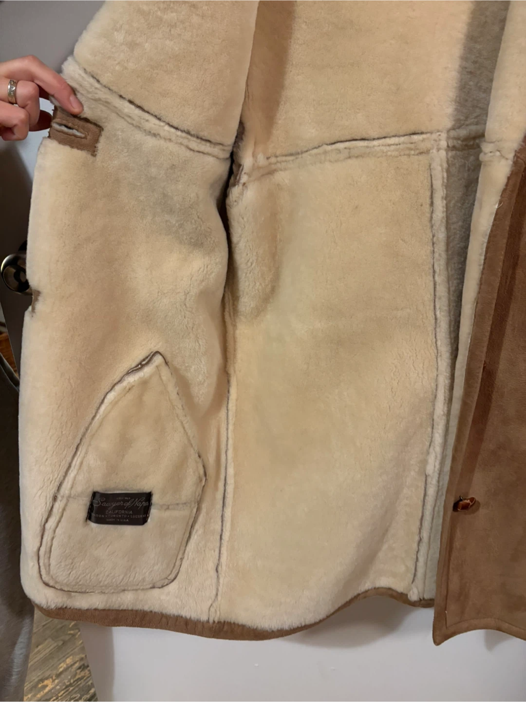 Sawyer of Napa Brown Shearling Coat - photo 3