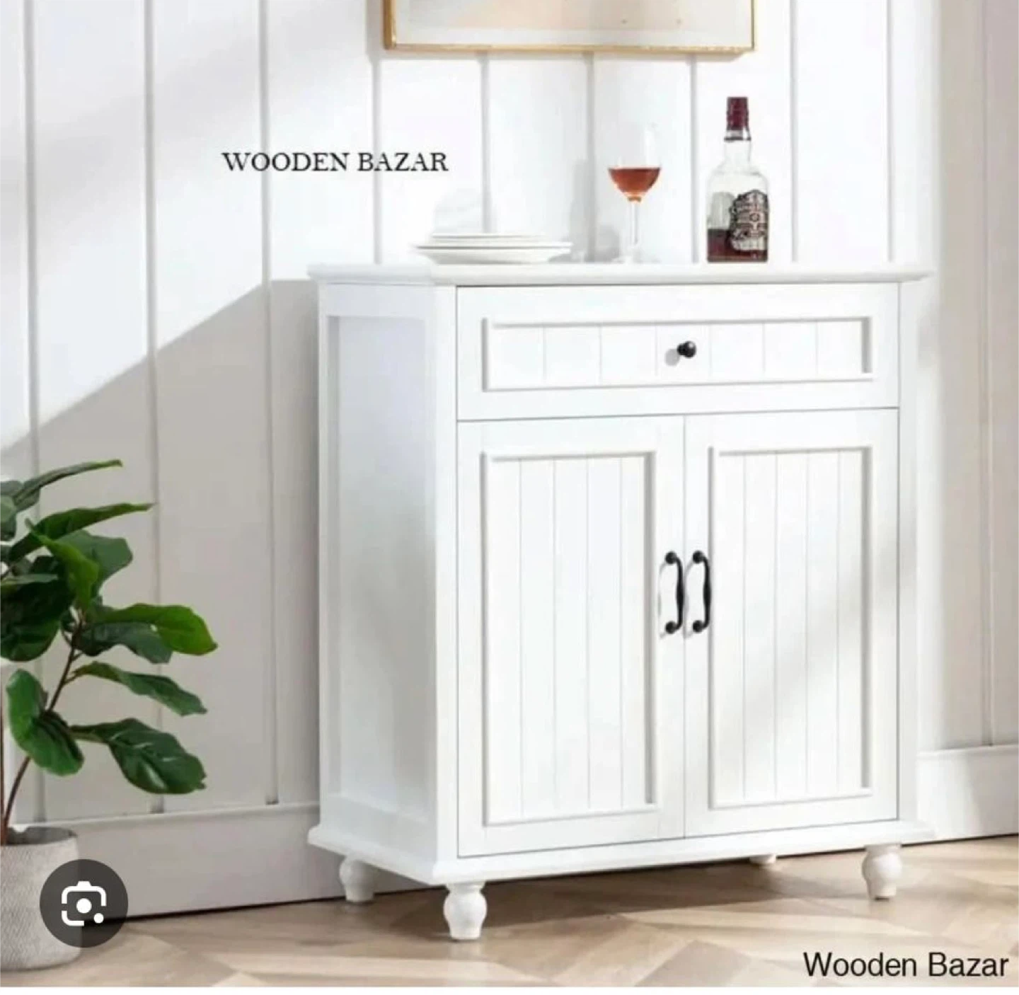 Wooden Bazar Amarily Accent Cabinet - White