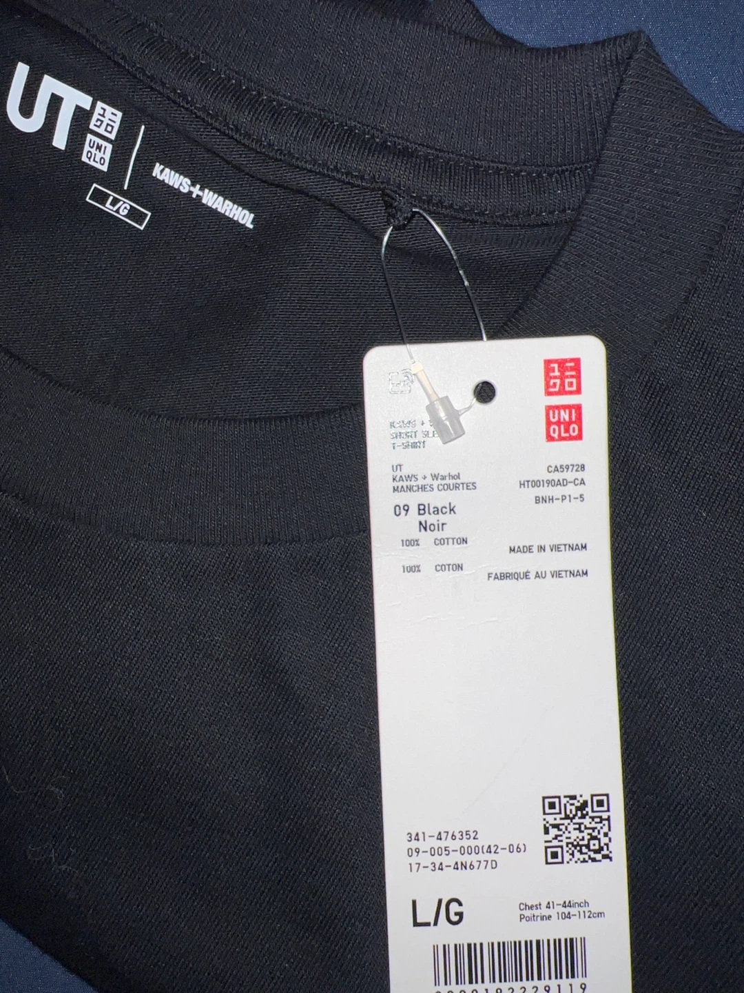 Uniqlo KAWS + Warhol Black T-Shirt - Size L - photo 3