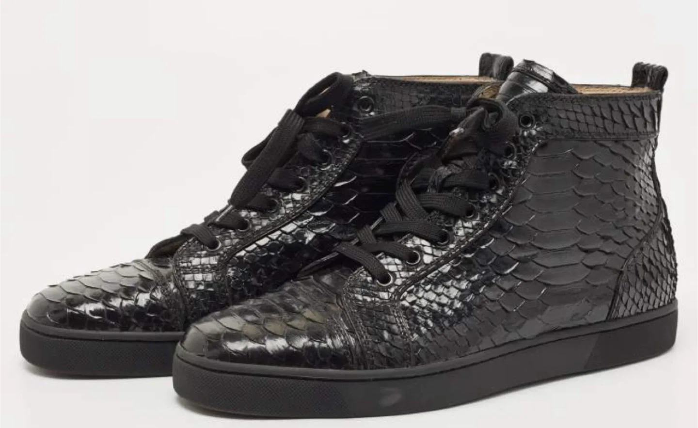 Christian Louboutin orlato Black Python High-Top Sneakers image indicator(2)
