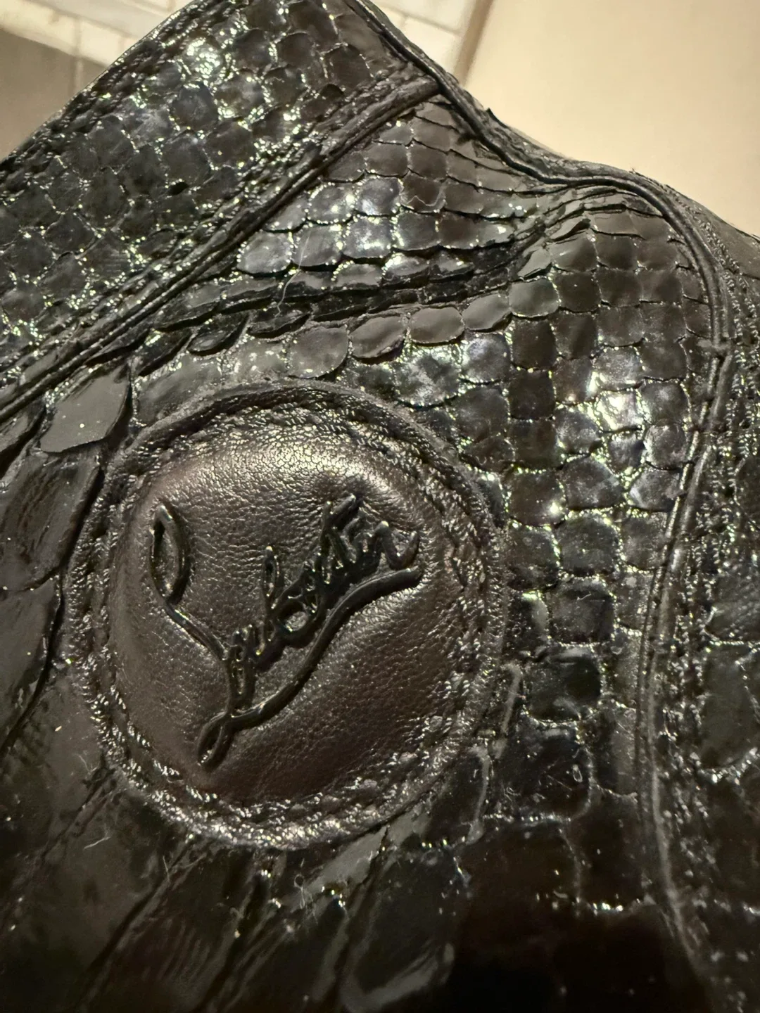 Christian Louboutin orlato Black Python High-Top Sneakers image indicator(7)