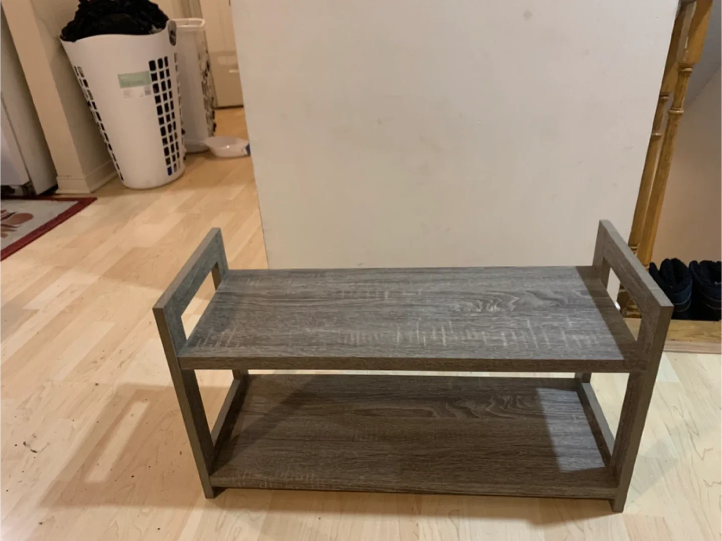 Grey Wood Shoe Rack - 68 cm thumbnail