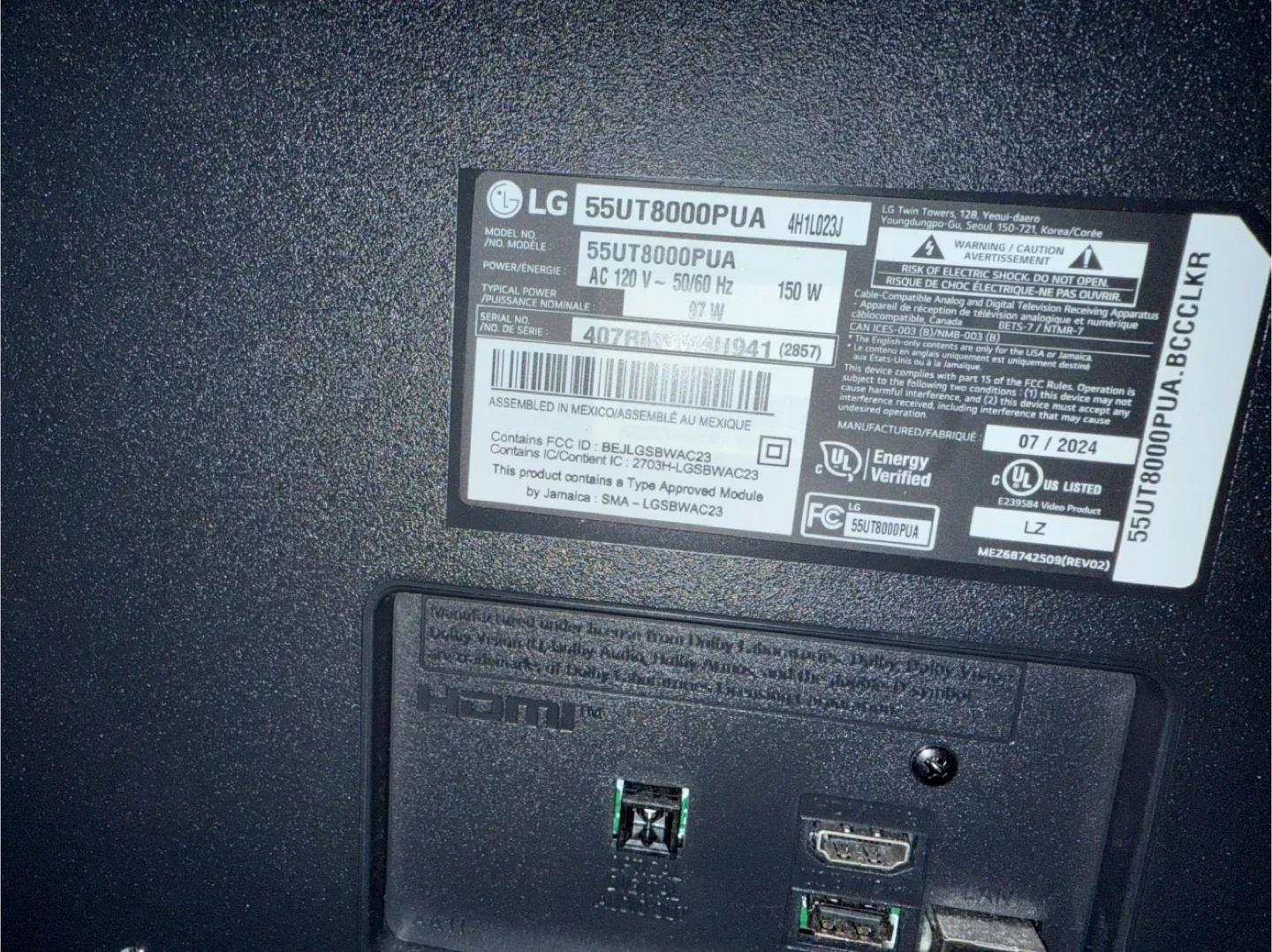 LG 55UT8000PUA 55" 4K UHD Smart TV image indicator(2)