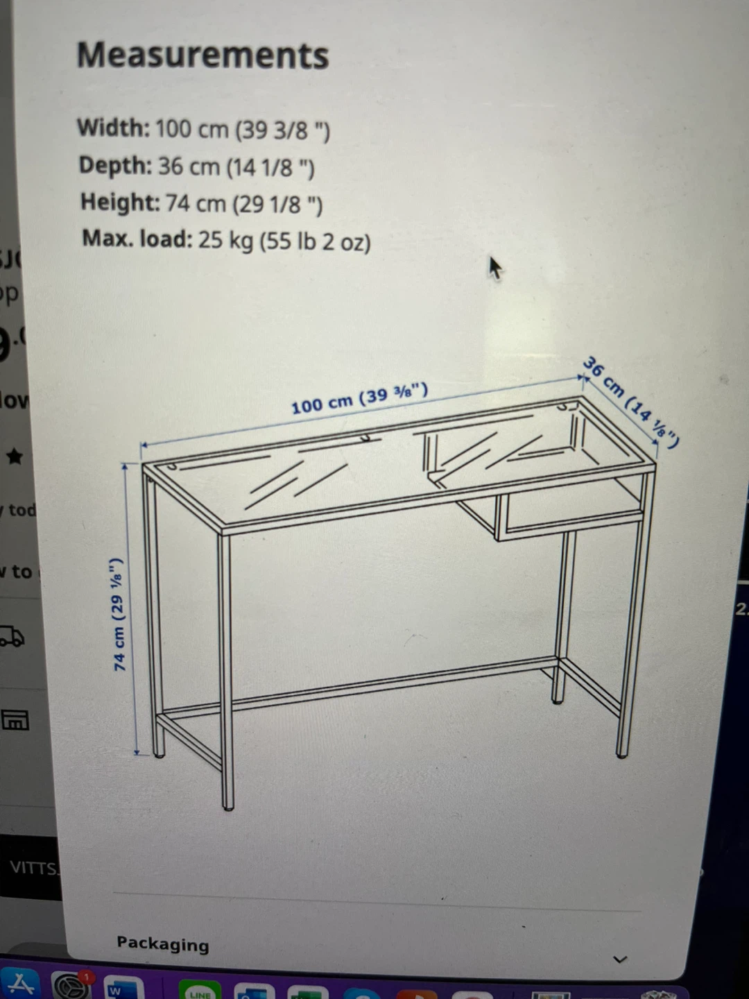 White Desk with Glass Top - photo 2
