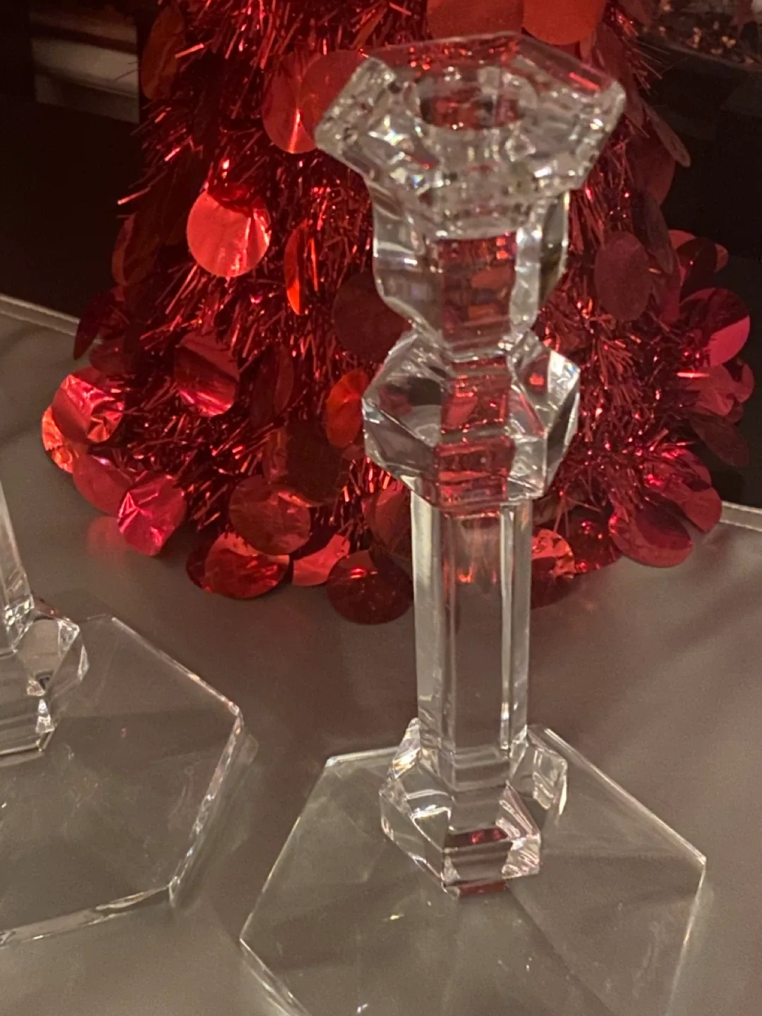 Stunning Vintage “Val St. Lambert” Lead Crystal Candlesticks image indicator(4)