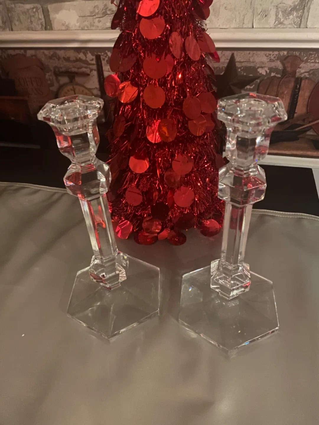Stunning Vintage “Val St. Lambert” Lead Crystal Candlesticks image indicator(8)